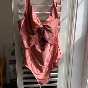 DKNY one piece dusty pink swimsuit